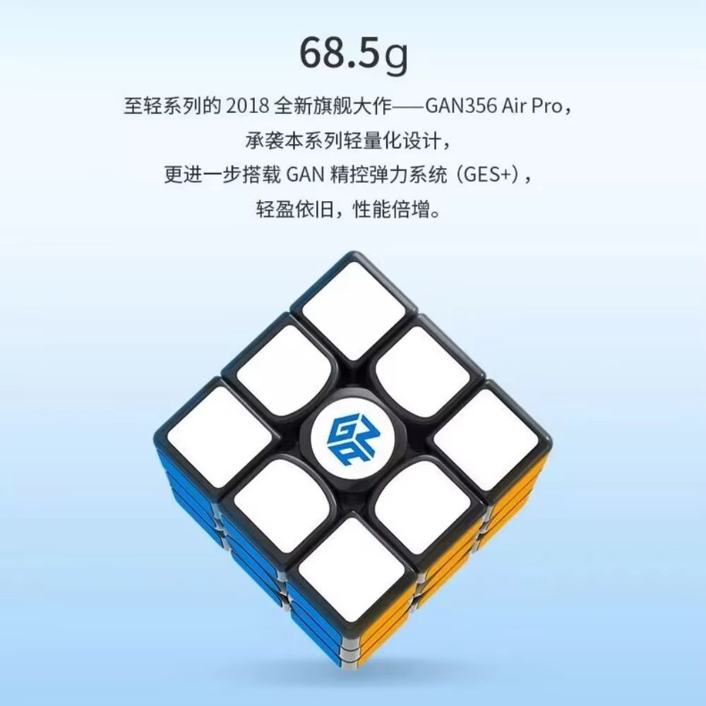 Puzzle Blank White - 2018 Gan356 Air Pro Schwarz-Weiß Aufkleber