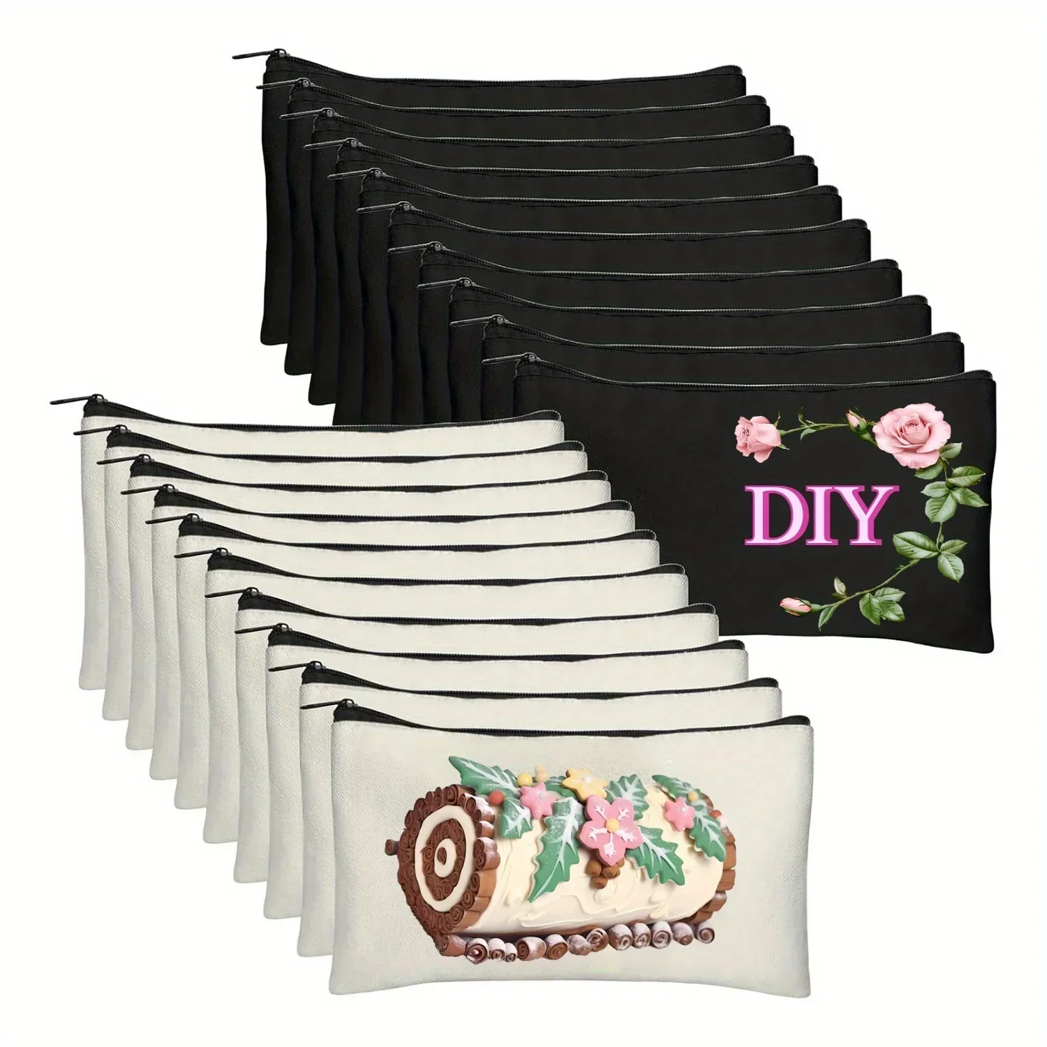Tote Bag Sublimation - 20 Stück leere Sublimations-Make-up-Taschen – Federmäppchen