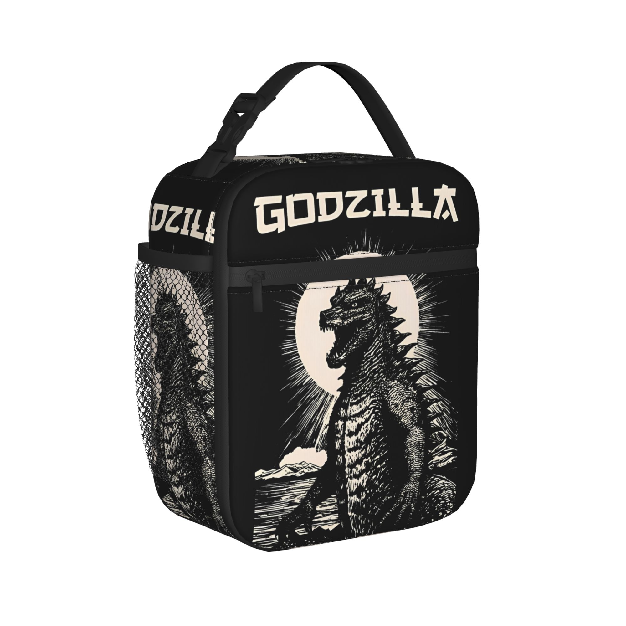 Tote Bag Sublimation - Great Wave Godzillaed Isolierte Lunchtasche, auslaufsicherer