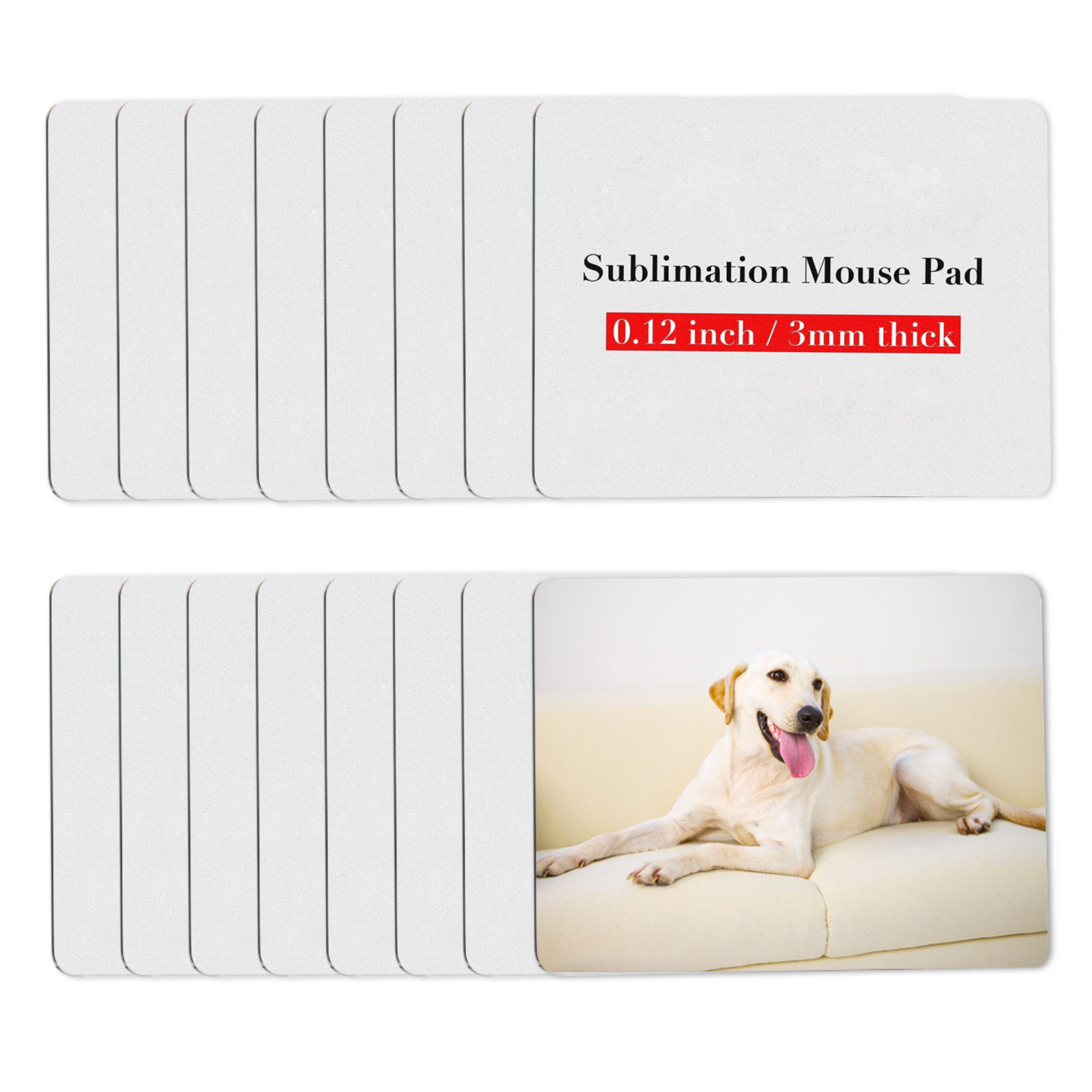 Mouse Pad Blank Sublimation - 8 Stück Sublimations-Mauspad, leeres Mauspad für