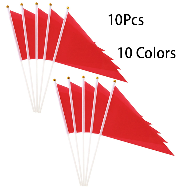 Yard Sign Blank - 10 Stück bunte dreieckige Flaggen mit
