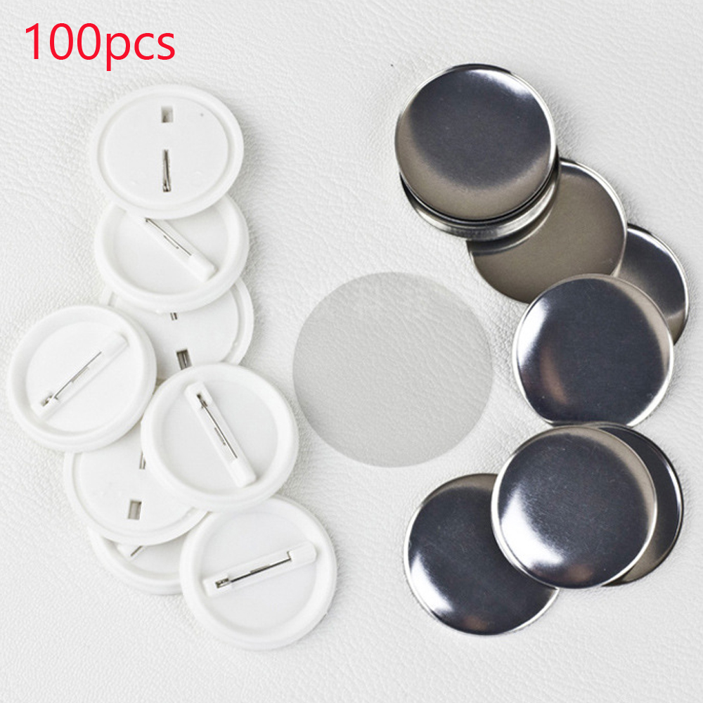 Button Badge Blank - 100Pcs/set Kunststoff Blank Abzeichen Pin Button