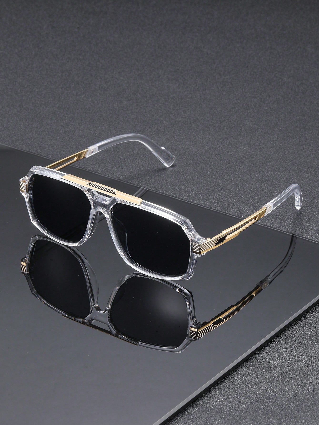 1 Paar Herren-Sonnenbrille mit – Metal Photo Panel Bewertung und Preis