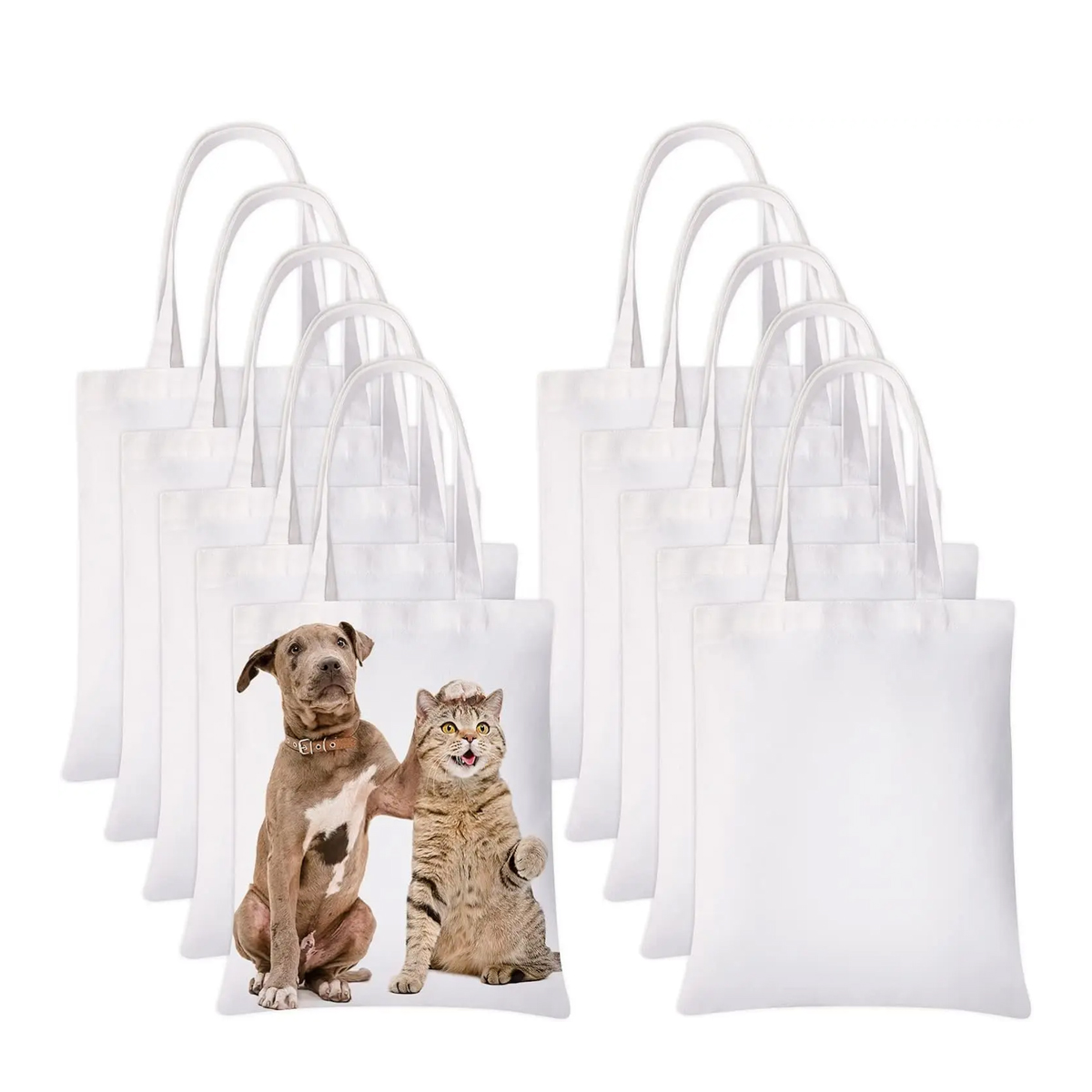 6 Stück weiße Canvas-Tragetasc – Tote Bag Sublimation Bewertung und Preis