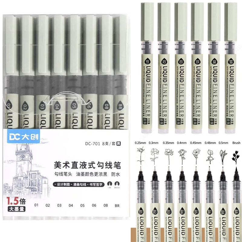 12 Tibs Schwarze Stifte Feine  – Copic Marker Sketch Bewertung und Preis