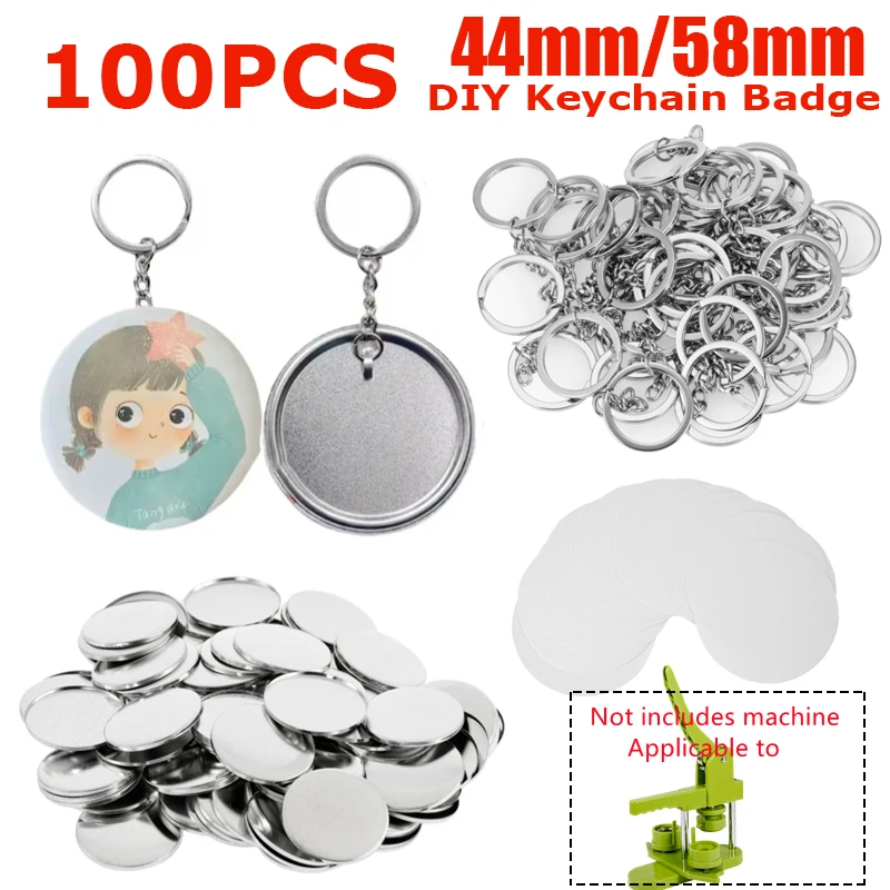 100 Stück leere Kunststoff-/Me – Button Badge Blank Bewertung und Preis