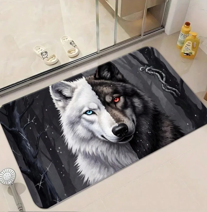 Cool White Wolf Fußmatte mit W – Puzzle Blank White Bewertung und Preis