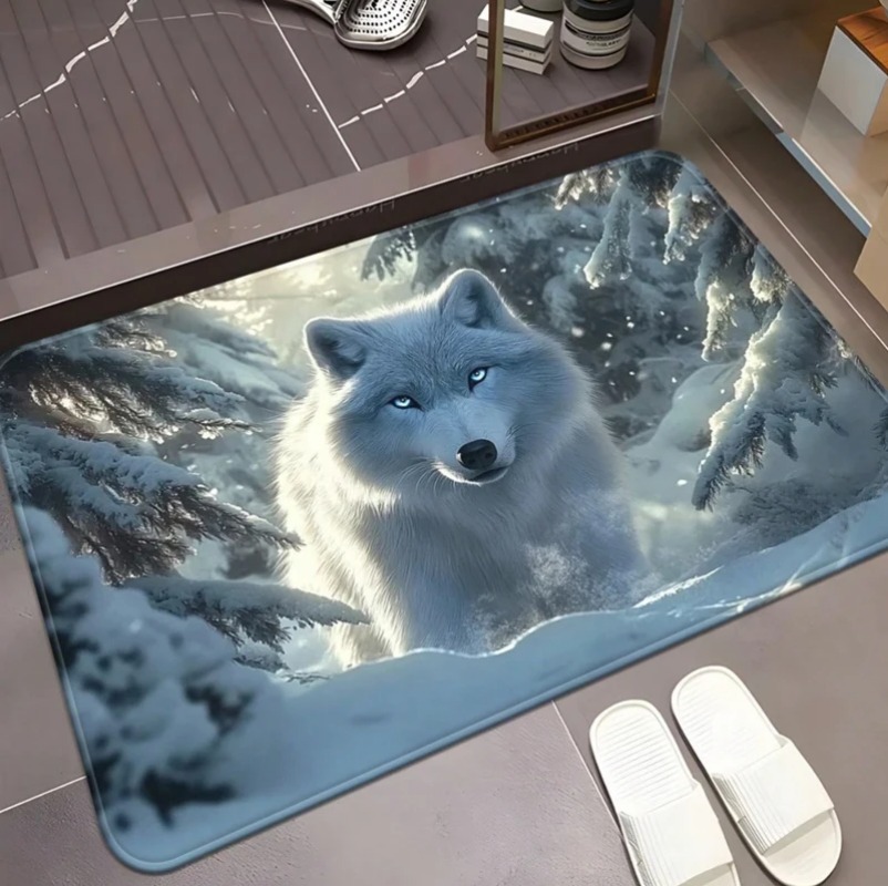 Cool White Wolf Fußmatte mit W – Puzzle Blank White Bewertung und Preis